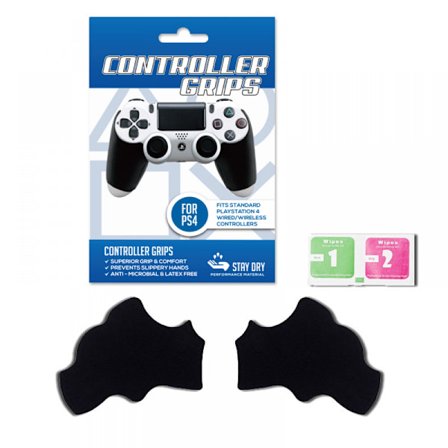 Extremerate Sort Anti-Slip Fugtabsorberende Controller Greb til Ps4 Controllere, Professionelt Tekstureret Blødt Gummigreb