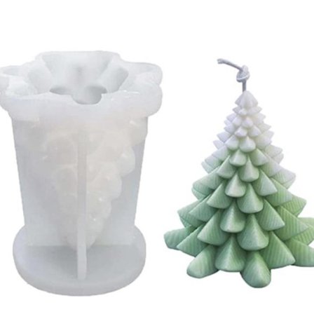 Juletrær Lysform Furuduftende Lys Gips Ornament D