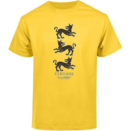 Game Of Thrones Clegane T-shirt Gul Stor