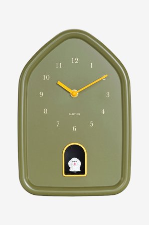 Karlsson - Veggklokke Modern Doggy - Grønn - Veggklokker & bordklokker - Fra Homeroom