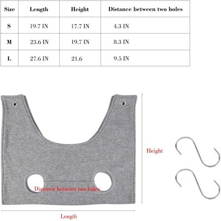 *Sällsynt pärlhund bröst sele hängmatta hjälpare hund nagel trimning sele kit husdjur grooming badkläder grå stor*