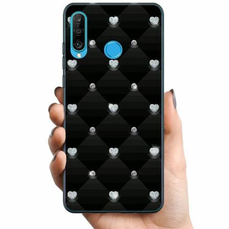 Huawei P30 Lite Tpu Mobilskal Bling Heart