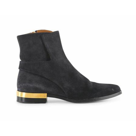 Chloé Pre-owned, Suede Drew Ankle Booties Blauw, Dames, Maat:36 EU