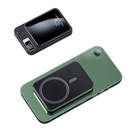 Trådløs Powerbank Ekstern Ekstra Batteripakke SORT