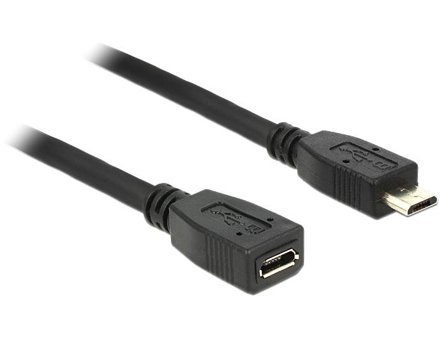 Delock USB-forlengelseskabel - Micro-USB type B til Micro-USB type B - 50 cm