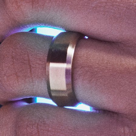 Ferrum | Anneau à bords biseautés en acier inoxydable brossé couleur or rose - 8 mm pour hommes - Bagues en acier - pour Hommes - Lucleon