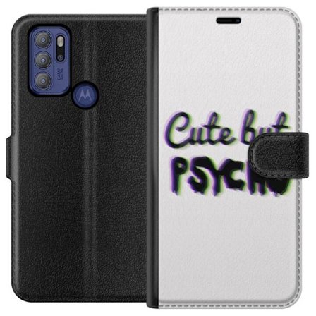 Kompatibel Tegnebogsetui til Motorola Moto G60S Rainbow-farvet legetøjsfigur med et glad ansigt og farverige cirkler i en legesyg studieillustration