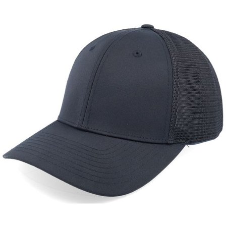 Richardson - Svart trucker Keps - 174 Solid Black Trucker @ Hatstore