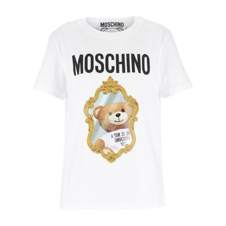 Moschino T-Shirts Hvid, Dame