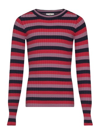 The New Tnlia L_S Knit Pullover - Red - 158-164