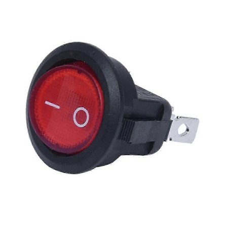 Vippekontakt Bipolar On Off Rød 3 Ben 220v