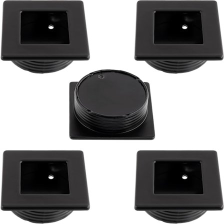 5 neliön upotetun vetimen sarja 46x46 mm Ø40 mm liukuovelle - huonekalujen vaatekaappi kaappi laatikko sisustus keittiö olohuone - muovi