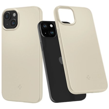Spigen Thin Fit-deksel til iPhone 15 Plus - beige