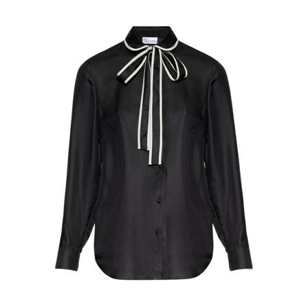 RED Valentino Silk shirt Sort, Dame Skjorter