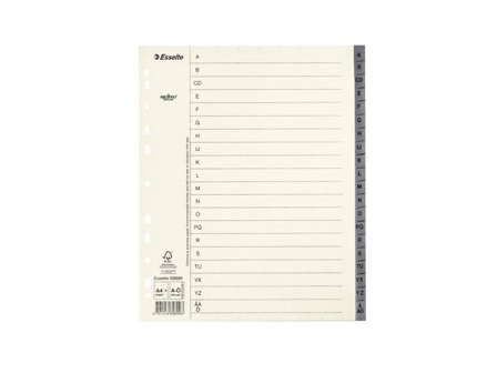 ESSELTE Pappregister System Servo A4+ A-Ö grå - Lyreco - Kontorsmaterial - Pärmar och register - Servoregister