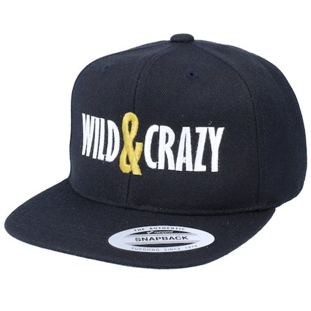 Kiddo Cap - Svart snapback Caps - Kids Wild And Crazy Black Snapback @ Hatstore