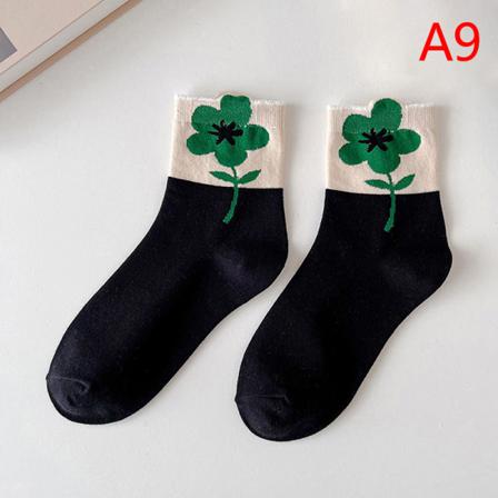 1 Pair Women Socks N Style Cartoon Flower Candy