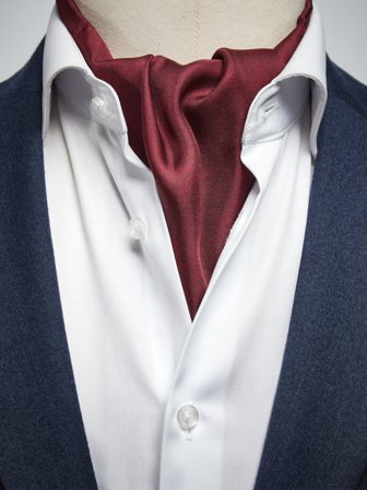 John Henric Men's Burgunderroter Formeller Krawattenschal Size Onesize