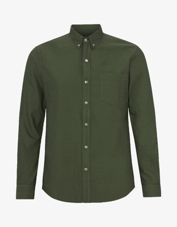 Organic Button Down Shirt - Seaweed Green - M