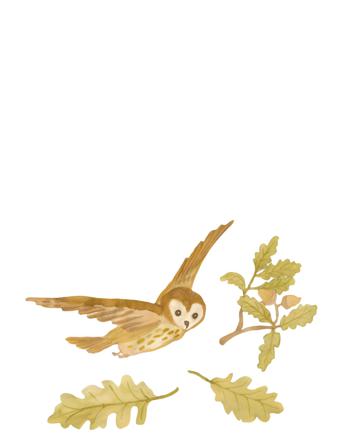 Forest Owl Home Kids Decor Wall Stickers Animals Brun That's Mine