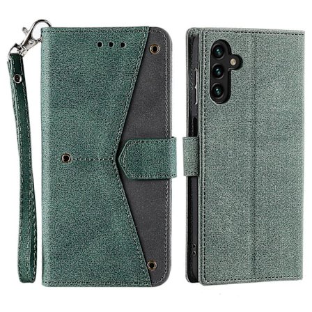 Samsung Galaxy A17 5G Lommeboketui i Skinn med Spleiset Søm og Håndleddsstropp