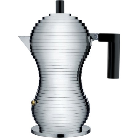 Alessi Mokabryggare Aluminium/Svart Medium 15 cl | Kaffe > Mokabryggare | Bagaren och Kocken