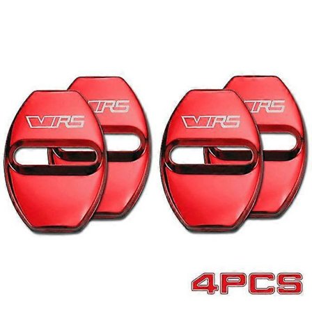 Bilstyling Bildørlås Dæksler Stikcer Etui Til 2013-2018 Skoda Octavia Fabia Yeti Citigo Rapid A7 Auto Tilbehør - Dørlås Beskyttelsesdæksel rød