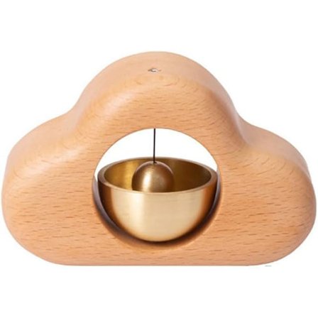 Træ suge dør vindklokke magnetisk dørklokke køleskabsmagnet indflytningsgave åbningsreminder (1 stk.)