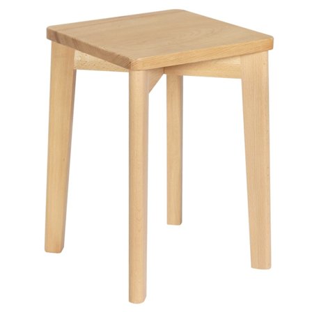 Rootzin puinen jakkara - Puinen istuin - Puinen ahven - Puutavara ottomaani - Kovapuupenkki - Puinen tuki - Pyökkijalusta - Luonnonpuun väri - 18,3 x