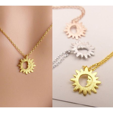You Are My Sunshine Moon Phase Sun Halsband för W