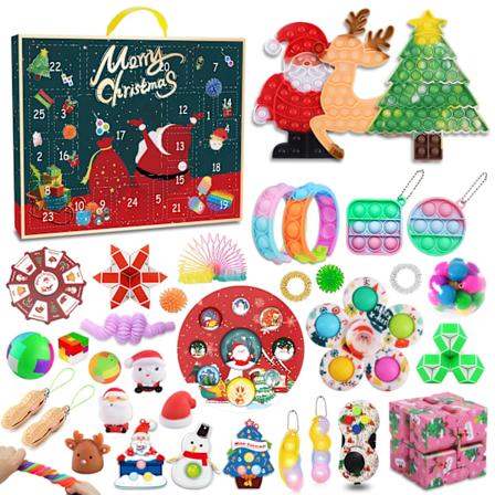 24-dagars julkalenderpaket med fidgetleksaker - Stressreducerande leksakskit, blindbox, julklapp till barn style 15