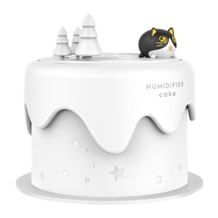 Liten Kakluftfuktare med Färgglatt Nattljus Skrivbordsdimmare Luftfuktare för Hem Sovrum Kontor Tyst Drift USB-driven Portabel D LGL