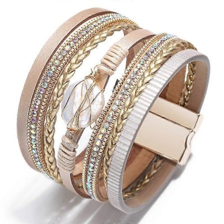 Armbånd vævet naturlig skal barokperle damearmbånd smykker