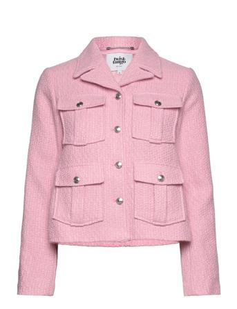 Yanet Jacket Blazers Bouclé Blazers Light/Summer Jacket Rosa Twist & Tango*Betinget Tilbud