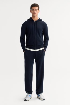 Soft Goat - Men's Zip Hoodie - Cashmere hoodie - XL - Navy