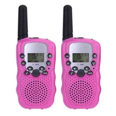 Mini Børne Højfrekvens Trådløs Walkie Talkie (Pink), 2 Pak