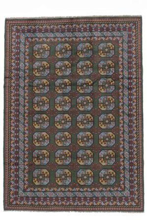 Afghan Fine Teppich Handgeknüpft 208X290 Schwarz/Dunkelgrau Afghanistan