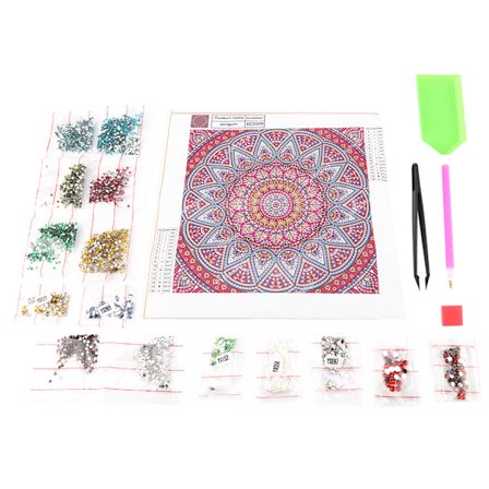 5D Diamantmålning Färgglad Blomma Korsstygn Full Borr Broderi Hem Väggdekor