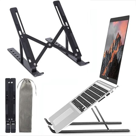 Laptopstativ kompatibelt med 10-15,6 tommer (sort) sort