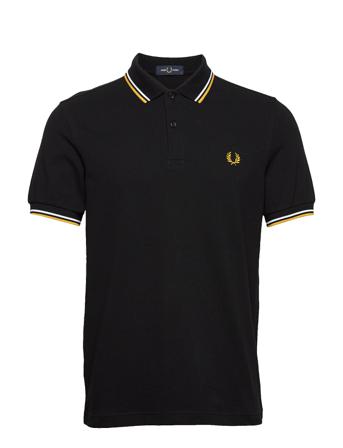 Twin Tipped Fp Shirt Polos Short-sleeved Svart Fred Perry