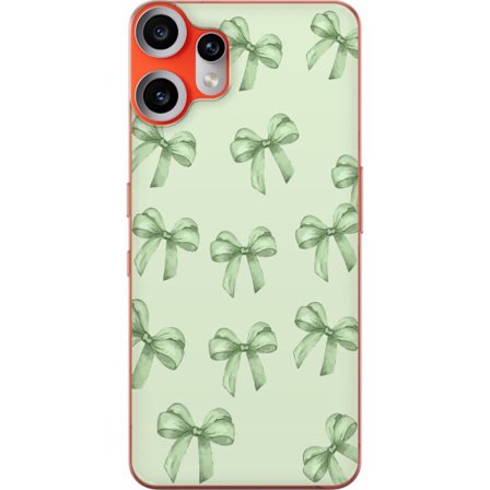 Kompatibelt Mobildeksel til Nothing Nothing CMF Phone 2 Pro Grønn båndmønster søtt pastellbue-design estetisk søt gave sømløs tapet mykt minima