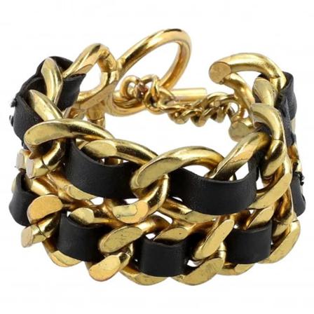Chanel Vintage Pre-owned Metal chanel-smykker Sort, Dame Vintage Smykker, Størrelse: ONE Size