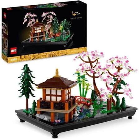 LEGO Icons 10315 The Peaceful Garden, Zen Botanical Gardening Kit för vuxna, present för kvinnor, män