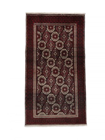 95X175 Alfombra Oriental Belouch Negro/Marrón (Lana, Persia)