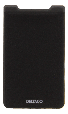 Deltaco Adhesive card holder, RFID blocking, 3M adhesive, black