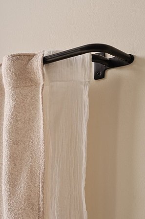 Jotex - Gardinstang Dobbel 277-396 Cm Matt svart - BAY - Kjøp Gardinstenger hos Jotex