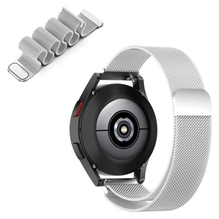 20mm milanese ruostumattomasta teräksestä valmistettu kellonhihna Samsungin kellolle Silver grey