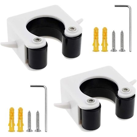 2-pakks sykkelstativ for veggmontering med opphengskroker for parkering - Svart - Innendørs og utendørs - Enkelt å installere (egnet for sykkeldekk 