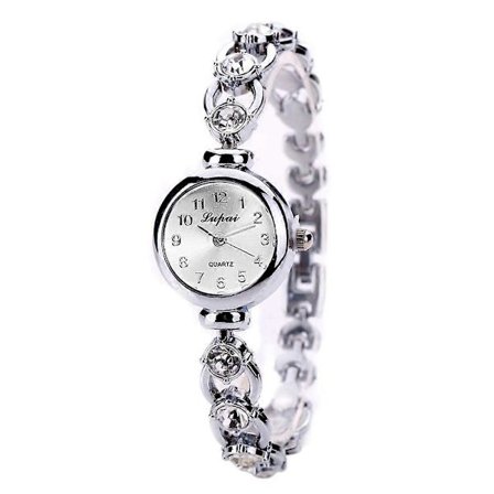 Lvpai Vente Chaude De Mode De Luxe Femmes Montres Femmes Bracelet Montre Wrist Watch (Silver) (LGL)