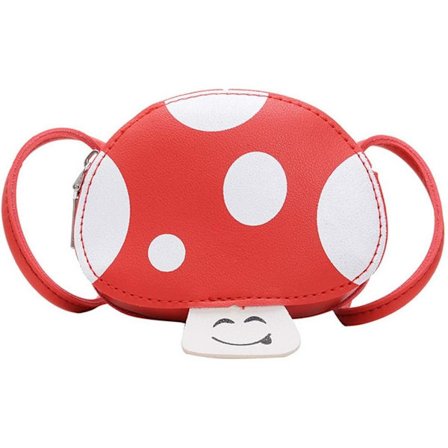 Små flickor Crossbody axelväska Casual Svampar Handväska Söt handväska för barn